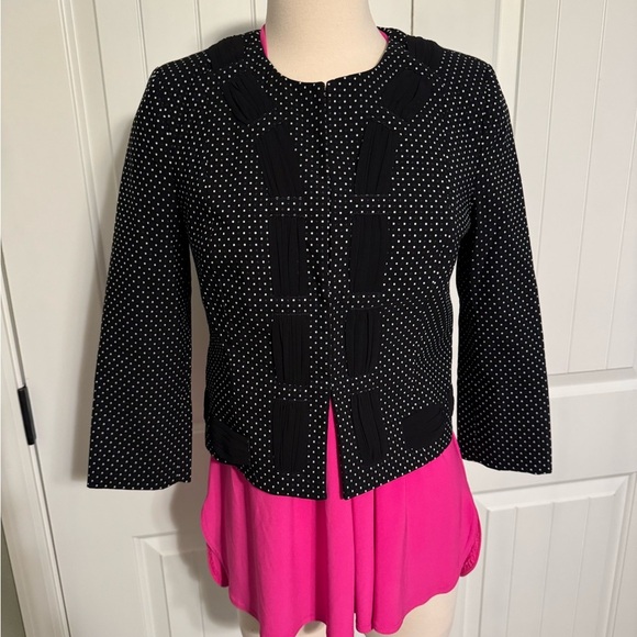 Black and White Polka Dot Blazer - Picture 2 of 11